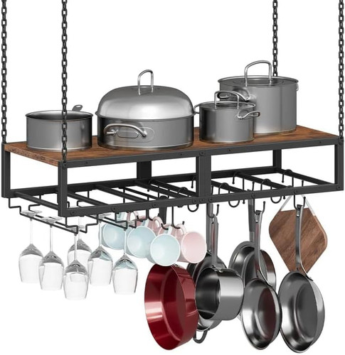 Hanging pot rack space saving - pot, space-saving