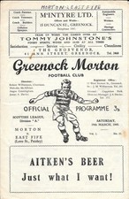 Greenock Morton v East Fife