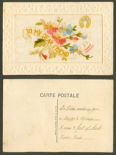 Ww1 silk embroidered - silk,