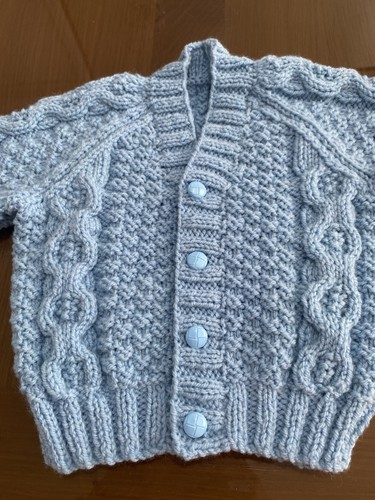 Hand knitted baby - boys, aran