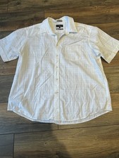 Men’s 2XL XXL Super Soft Cotton Shirt Sleeved White Shirt - Blue Harbour