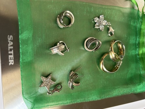 Set silver earrings - of,