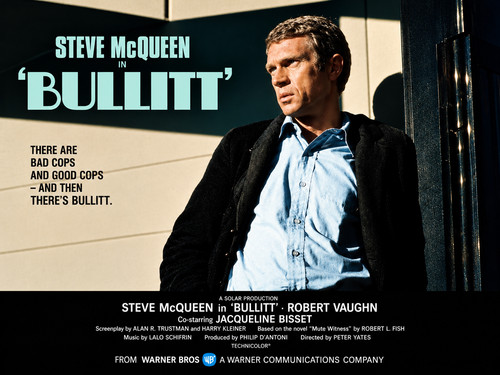 Bullitt 1968 vhs quad poster - 1968,