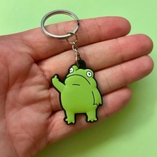Rubber keyring swearing frog