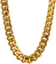 18K Big Faux Gold Flat Chain