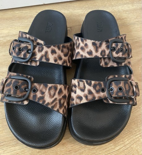 Zara leopard print sandals - print,