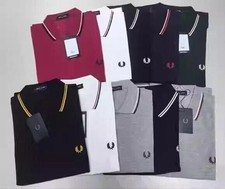 Free Twin Men's New Perry Shirt UK Polo M3600 Shipping Tipped Fred2 Short Sleeve