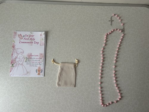 First holy communion card - first, &