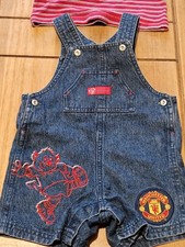 2 Part Official Manchester United Baby Coverall and Top Age 6-9 Months.