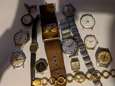 Vintage Job Lot Watches Spares/Repairs Timex Raymond Weil