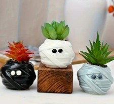 Horror Mummy Ceramic Plant Pot. Perfect For Succulents.