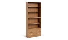 Maine 2 Drawer Bookcase Oak