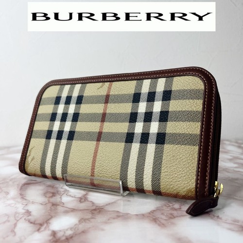 Burberry round zipper long - round,