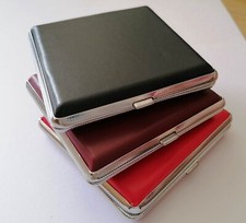 Cigarette Case Pocket King Size RollUp Tobacco Cigar Holder Faux Leather Box Tin