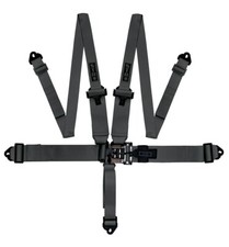 Nascar Race Harness 5-Point SFI 3" - 2" FHR Latch Seat Belt F2 Alu Adjuster BLK