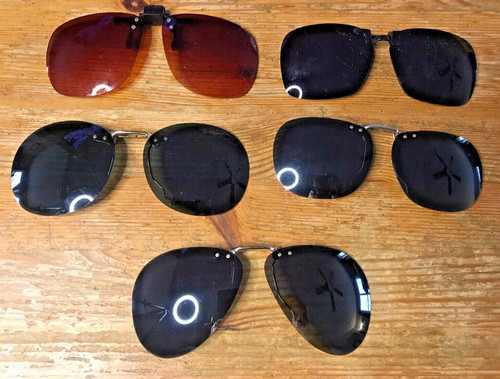 Vintage clip sunglasses - on, lot