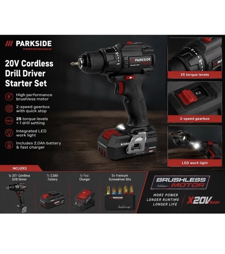 Parkside performance 20v - performance,