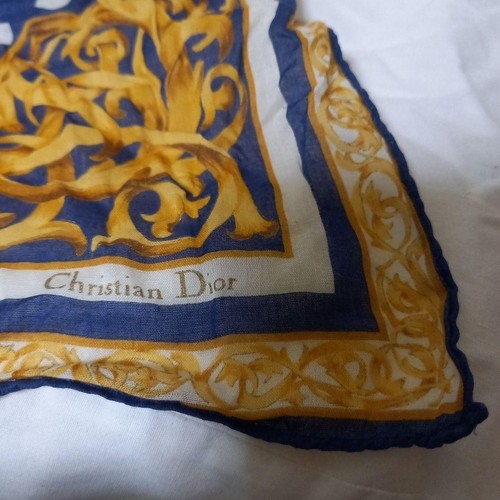 Christian dior navy gold - navy, scarf