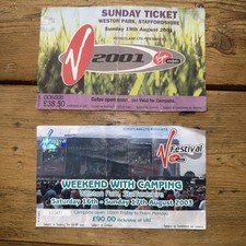 V Festival Ticket 2001 And 2003 (Day & Weekend Ticket)