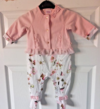 BAKER BY TED BAKER Pink Mix Floral All In One Romper Sleepsuit Age 3-6 Months