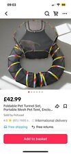 Foldable Pet Tunnel Set, Portable Mesh Pet Tent,