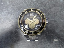 Invicta Chronograph Black/Gold Stainless Steel Watch