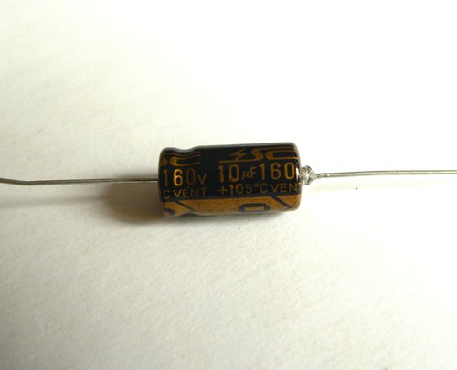 10uf 160v 105c axial capacitor - 105c,