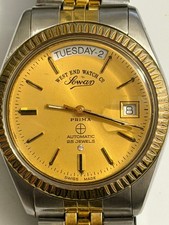 WEST END WATCH Co Sowan 8 PRIMAAUTOMATIC 25 JEWELS Mens Watch Used