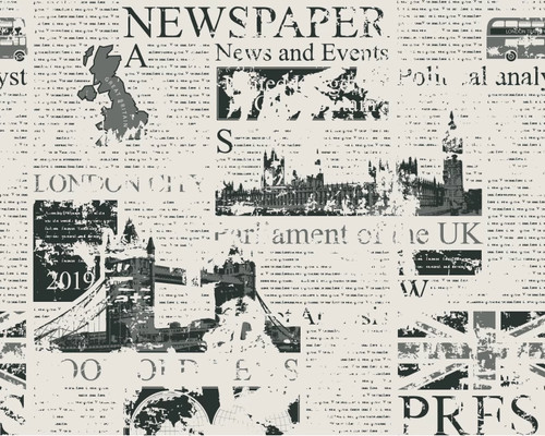 Newspaper 100 cotton 150cm - newspaper,