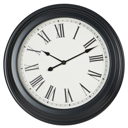 Round wall clock non ticking - round, non-