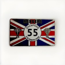 Rangers 55 Champions Pin Badge – Union Jack / Title Winners – RFC