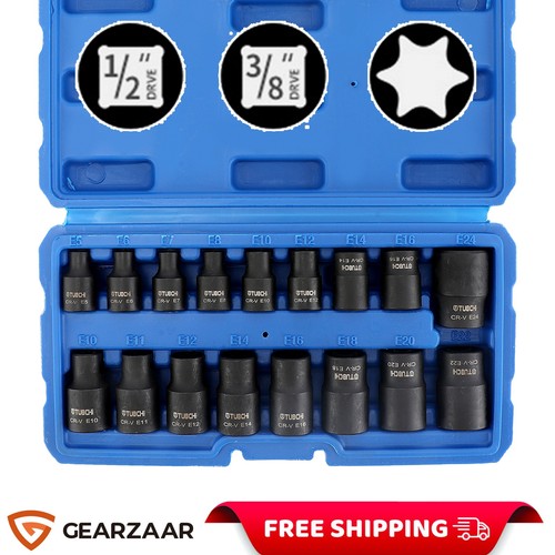 17pcs impact torx - e,
