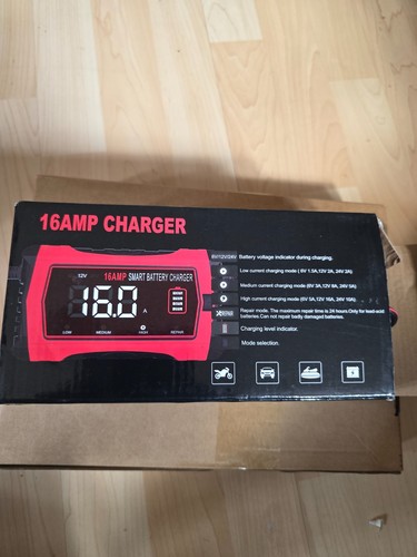16a car battery charger - battery,