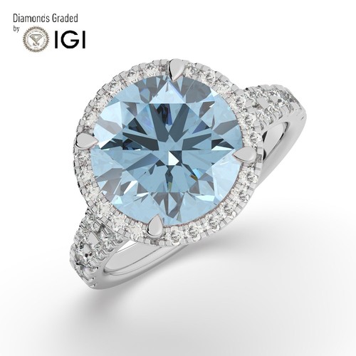 Round solitaire 14k white gold - 14k,