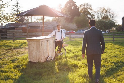 Mobile bar vintage drinks - mobile, bike