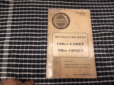 JAMES INSTRUCTION BOOK FOR CADET COMET MODEL J5 J11 122cc 98cc