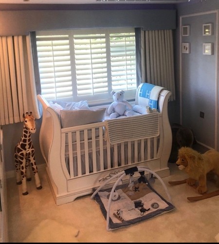 Romina solid wood baby cot - wood,