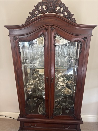 Solid mahogany display cabinet - solid,