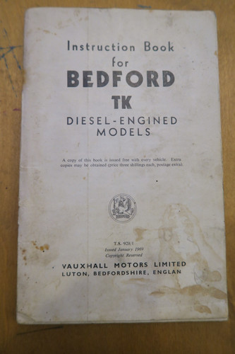 Bedford lorry instruction - tk,
