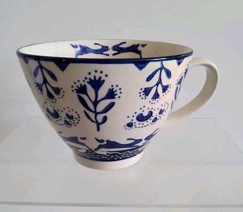 Large blue hare - blue, pattern