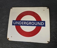 Original Underground station sign Railway enamel sign