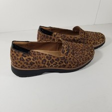Dr. Scholls Shoes Women's 10 M Nice Day Loafer Suede Leopard Print Casual