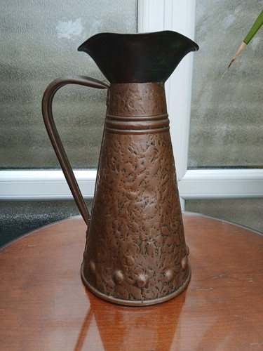 Antique art nouveau copper jug - antique,