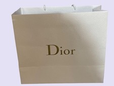 DIOR  Large White pebble gift shopper paper Carrier Bag new. Holds about 5 perfu