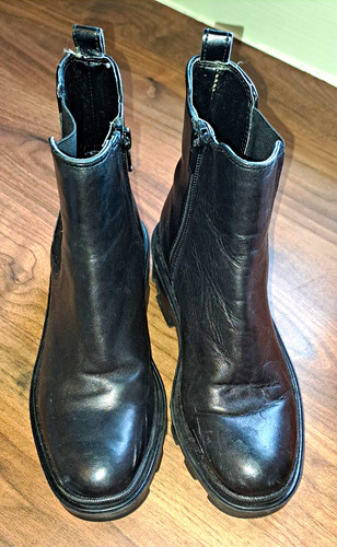 Papaya black leather chelsea - papaya,