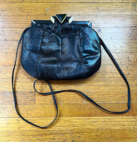 Sharif black pebbled clutch - black,