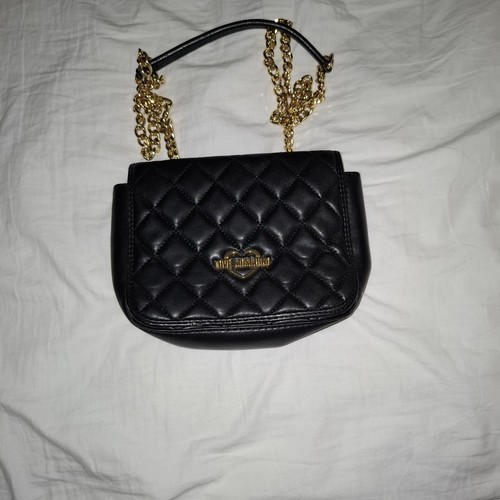 Moschino black quilted gold - moschino,
