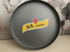 Schweppes Tonic Round Grey Plastic Serving Drinks Tray Mancave Barware 35x35 cm