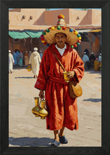Moroccan Water Seller Painting