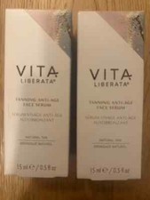 2xVita Liberata Tanning Anti Age Face Serum Natural Tan  15ml Vegan